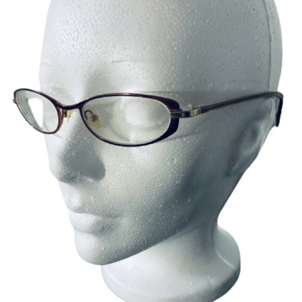 Valentino Authentic Vintage Women's Bronze Metal Eyeglasses with Original Case - Picture 4 of 12